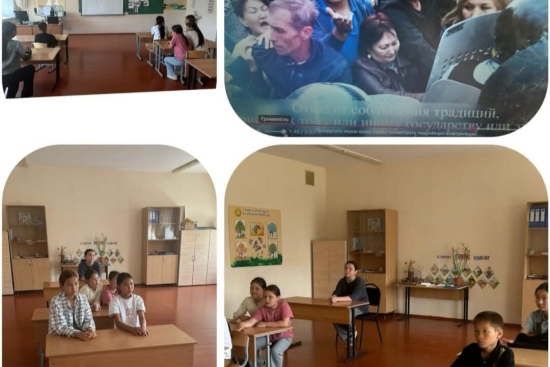 Мектеп лагерінің оқушыларына лаңкестікке қарсы бейнероликтер көрсетілді.